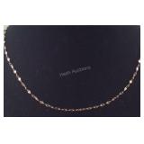 30in Italian 14k rose gold over Sterling hammered