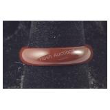 Size 9 red agate 8.5ct band ring