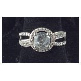 Silver Ring With Large And Small CZ Stones 3.3