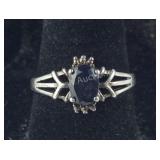 Sterling Silver Black Onyx Ring 2.1 grams, Size 7
