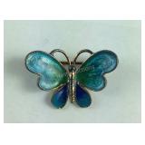 Enameled Butterfly Pin grams,