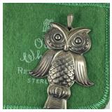 Sterling Silver Reed & Barton Owl Whistle w/