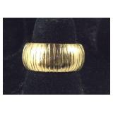 Premier design jewelry, size 7 goldtone wide