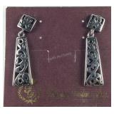 Premier design jewelry, silvertone post dangle