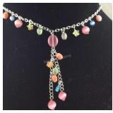 Premier design jewelry, beaded silvetone necklace