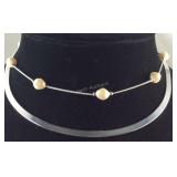 Premier design jewelry, two necklaces, faux pearl