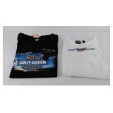 Harley-Davidson tee shirts, white shirt is long