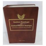 Golden replicas of US stamps