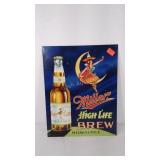 Advertising sign, Miller High Life Brew