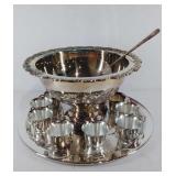 Oneida Du Maurier 13-piece silverplate punch set,