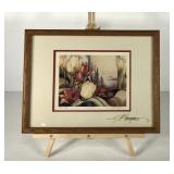 Tulip print, artist signed and numbered, framed