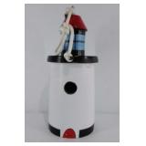 Lighthouse birdhouse 13"