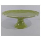 Ceramic pedestal cake stand, 11" in diameter