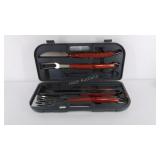 Grilling utensils in case