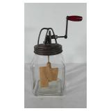 Hand crank butter churn, 4qt