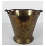 Brass kindling bucket, 10"