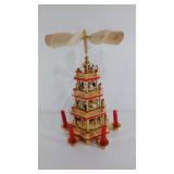 Wood Nativity Carousel with storage box 18"