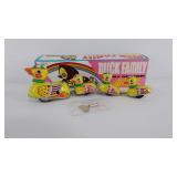 Wind-up tin toy, Mama duck and ducklings, with