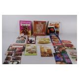 Recipe books, desserts, meats, pastas