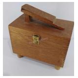 Shoe shine box with polish and brushes