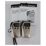 Two Cobra 2-way radios with instruction manual