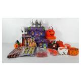 Halloween decor, includes pumpkins baskets,
