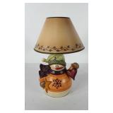 Snowman table lamp, 16"