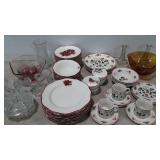 Glass and dinnerware, holiday dinnerware,