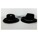Cowboy hats, black,  one Bailey made is USA,