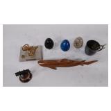 Gettysburg PA Statue, Liberty Bell, wooden shark