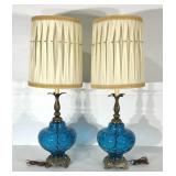 Pair Falkenstein tall table lamps, model 6130,