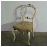 Chair with needlepoint seat, condition as shown
