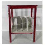 Painted record shelf, 14" x 18" x 24.5"