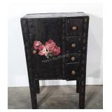 Painted stand with storage, 11" x 20" x 34"