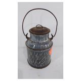 Enamel ware pail, 5" tall, not including handle