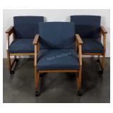 Three conference arm chairs