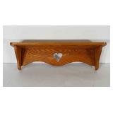 Wooden wall shelf, 6" x 24"
