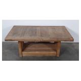 Wooden coffee table in this end up style, 24" x