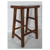 Wooden bar stool, 9" x 17" x 24"