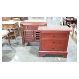 Two nightstands, project pieces, door broken as
