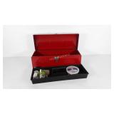 The Challenger metal toolbox, filled with