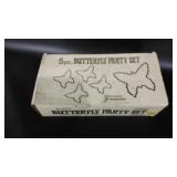 Five piece glass Butterfly Party Set