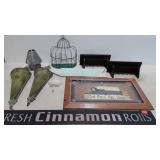 Home decor, wooden signs, wall pockets, bird