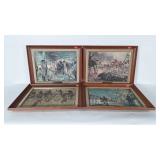 Four Ken Riley Military canvas paintings, all are