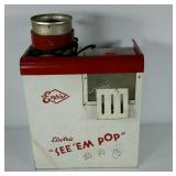 Empire brand electric popcorn machine, powers up