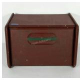 Bread box, wooden, painted, 11x15x10