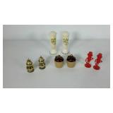 Salt and pepper shakers, advertising Mr Peanut,