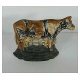 Cast iron cow door stop, 10