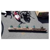 5 Early Glass Electric Insulators fixed on