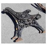 Set of old Cast Iron Park Bench Legs, fancy